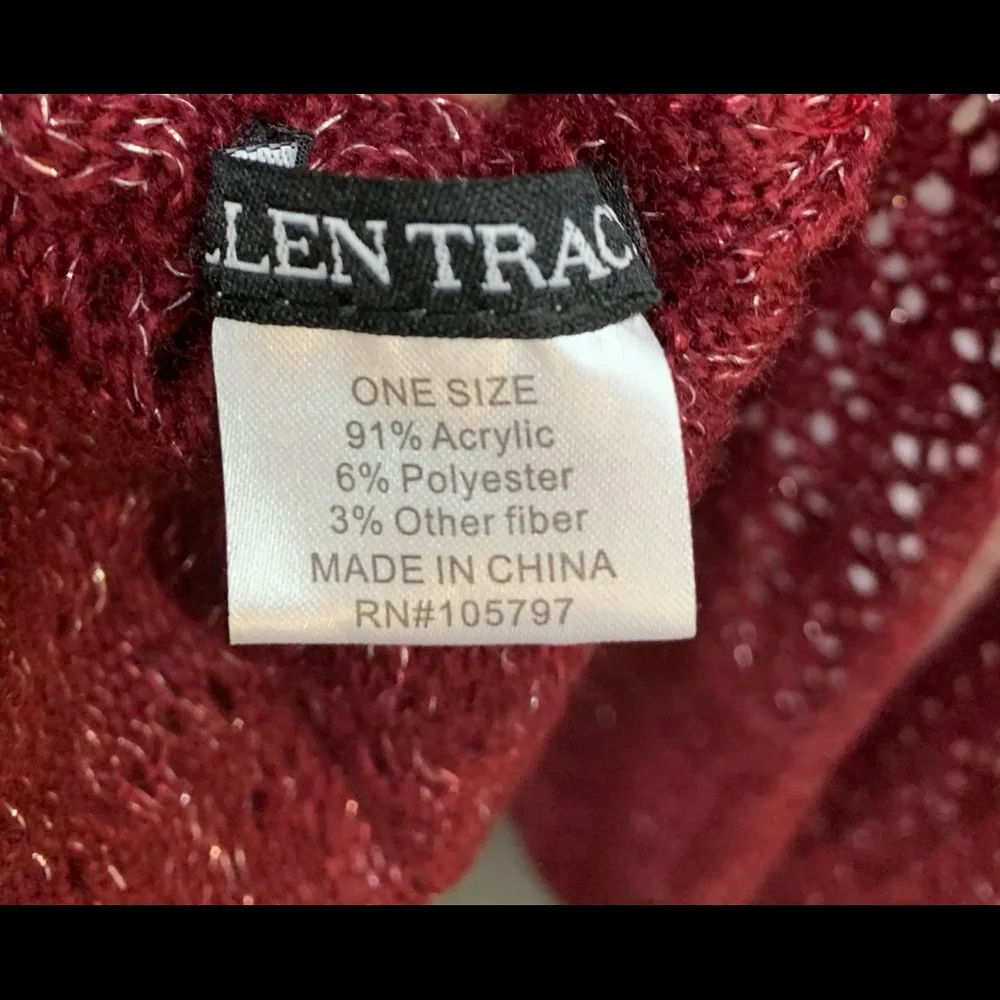 Ellen Tracy Burgundy Beanie & Infinity Scarf